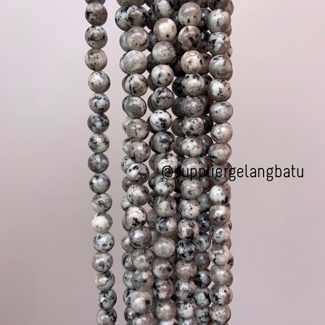 supplier batu abu labrador putih 8mm labradorite bongkah akik natural aksesoris bahan gelang kalung