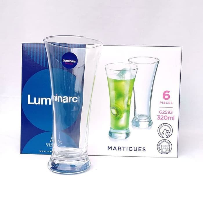 Ready Luminarc Martigues 6pcs G2593/ Gelas Set/ Gelas Kaca/ Gelas Minum Murah