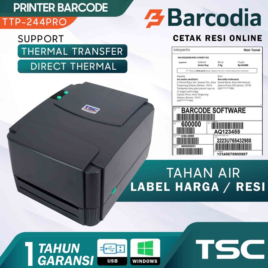 BARCODE PRINTER TSC TTP-244 PRO PRINTER BARCODE