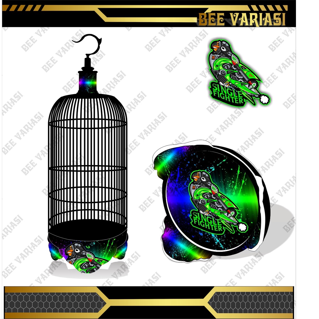 stiker tebok lovebird / decal tebok lovebird / stiker sangkar lovebird / sticker tebok lovebird / st