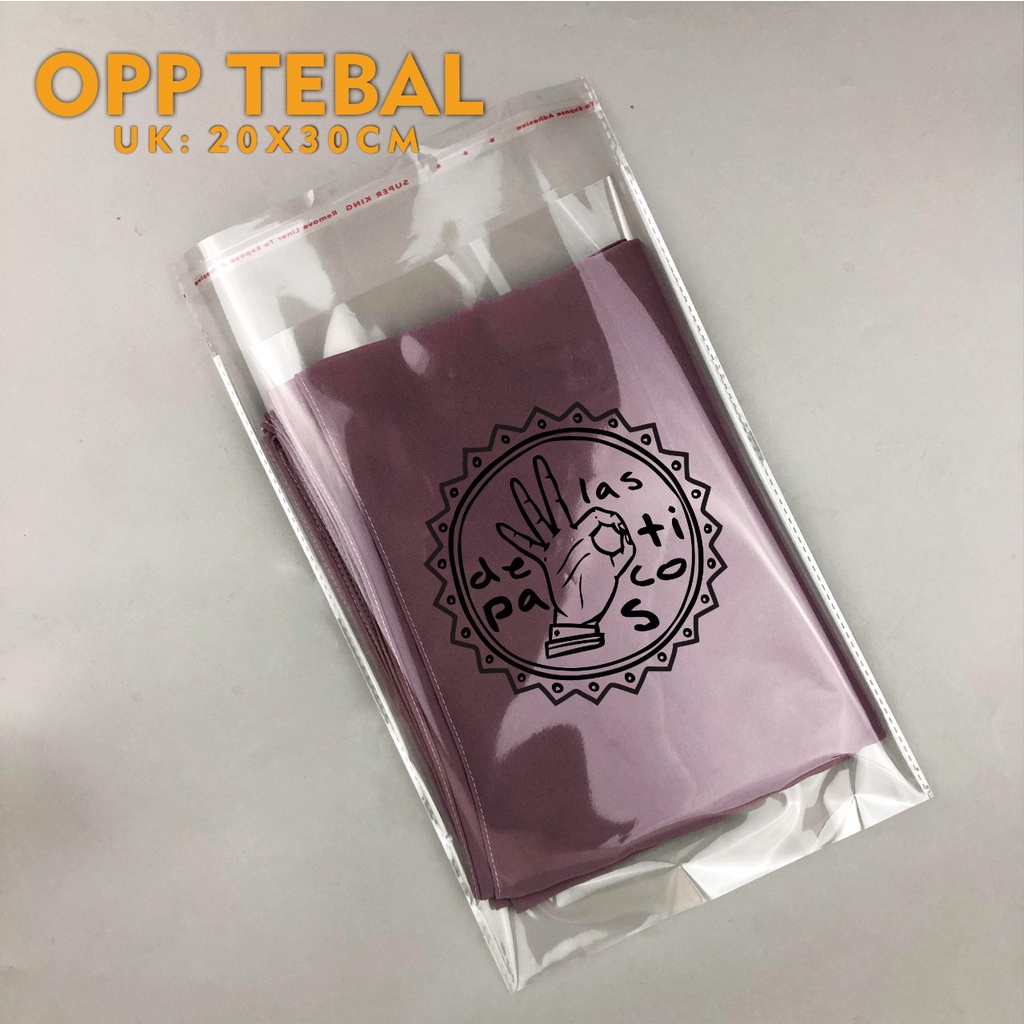

PLASTIK OPP TEBAL 20X30 CM DENGAN SABLON
