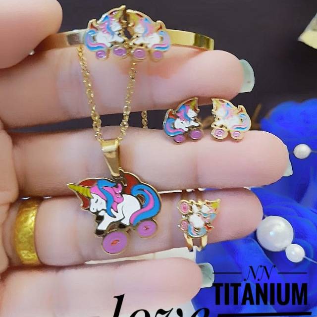 Titanium set perhiasan anak 3009k