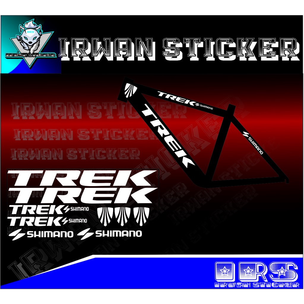 CUTTING STICKER SEPEDA TREK VARIASI COSTUM BIKE ART /STICKER SEPEDA TREK COD