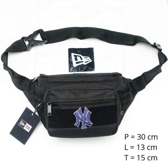 NY WAISTBAG NEW ERA MLB KOREA TAS PINGGANG ORIGINAL - Hitam Biru