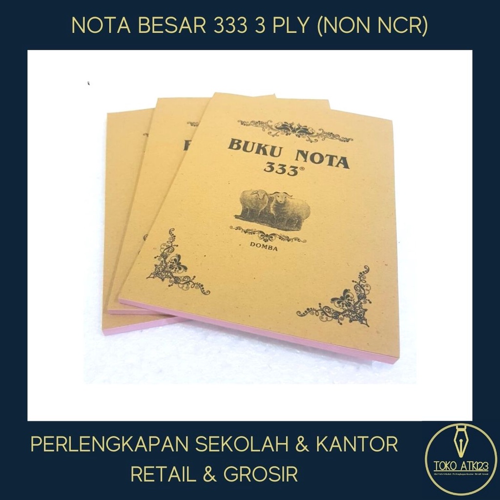 Nota Besar 2 Ply Merk 333 / Rankap 2 / Putih Putih