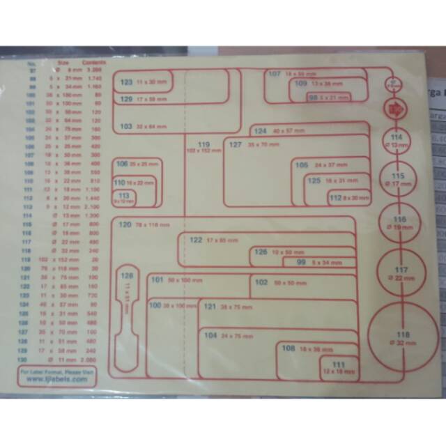 

Label TJ stiker / sticker putih