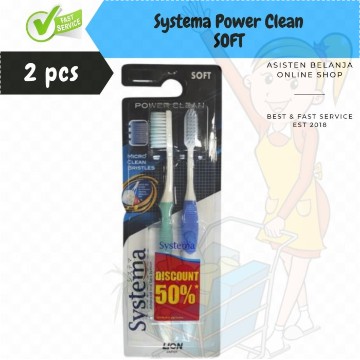 Sikat Gigi SYSTEMA Power Clean / Micro Clean Bulu sikat super halus Regular SOFT isi 2 Pcs