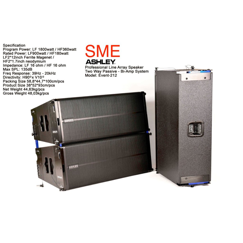Speaker Line Array Ashley Event 212 Original 12 inch Passive