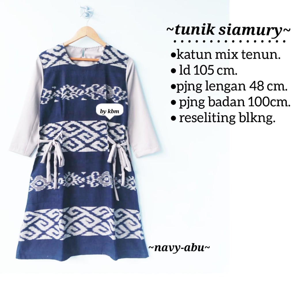 Tunik siamury tenun troso mix katun