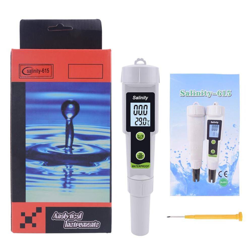 Salinometer Salinity Meter Test Pen 2in1 Salinity and Temperature 0~199.9ppt Digital