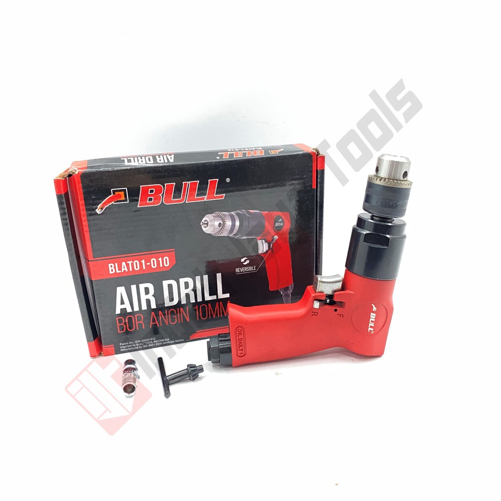 BULL BLAT01-010  Air Drill - Bor Angin 10 mm Reversible Inlet 1/4 Inch