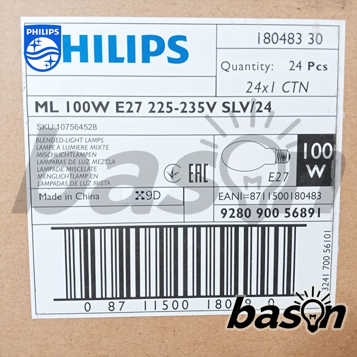 PHILIPS ML 100W E27 220-230V SG - Mercury