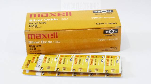 Baterai MAXELL SILVER OXIDE 379 SR521SW