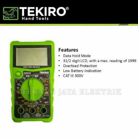 tekiro dm 1906 multimeter multitester avometer digital dm1906