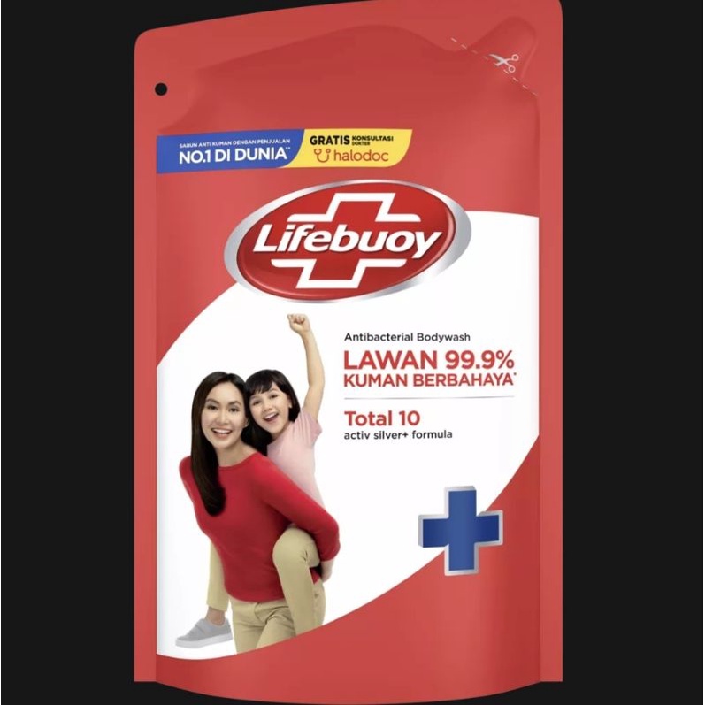 LIFEBUOY SABUN CAIR SABUN MANDI ANTIBAKTERI TOTAL 10 DENGAN ACTIVE SILVER+FORMULA-825ml