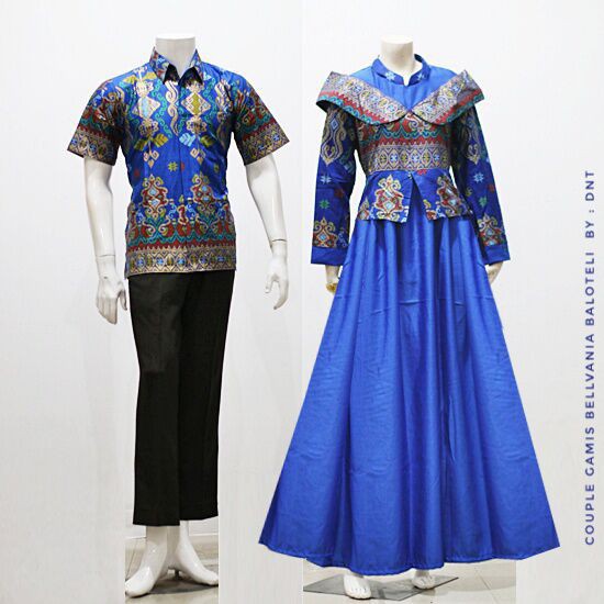 Sarimbit Batik Anggun Couple Bellvania - Warna Hitam, Maroon, Ungu, Tosca, Biru - M L XL