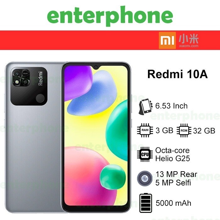 Xiaomi Redmi 10A 3/32 RAM 3GB ROM 32GB GARANSI RESMI