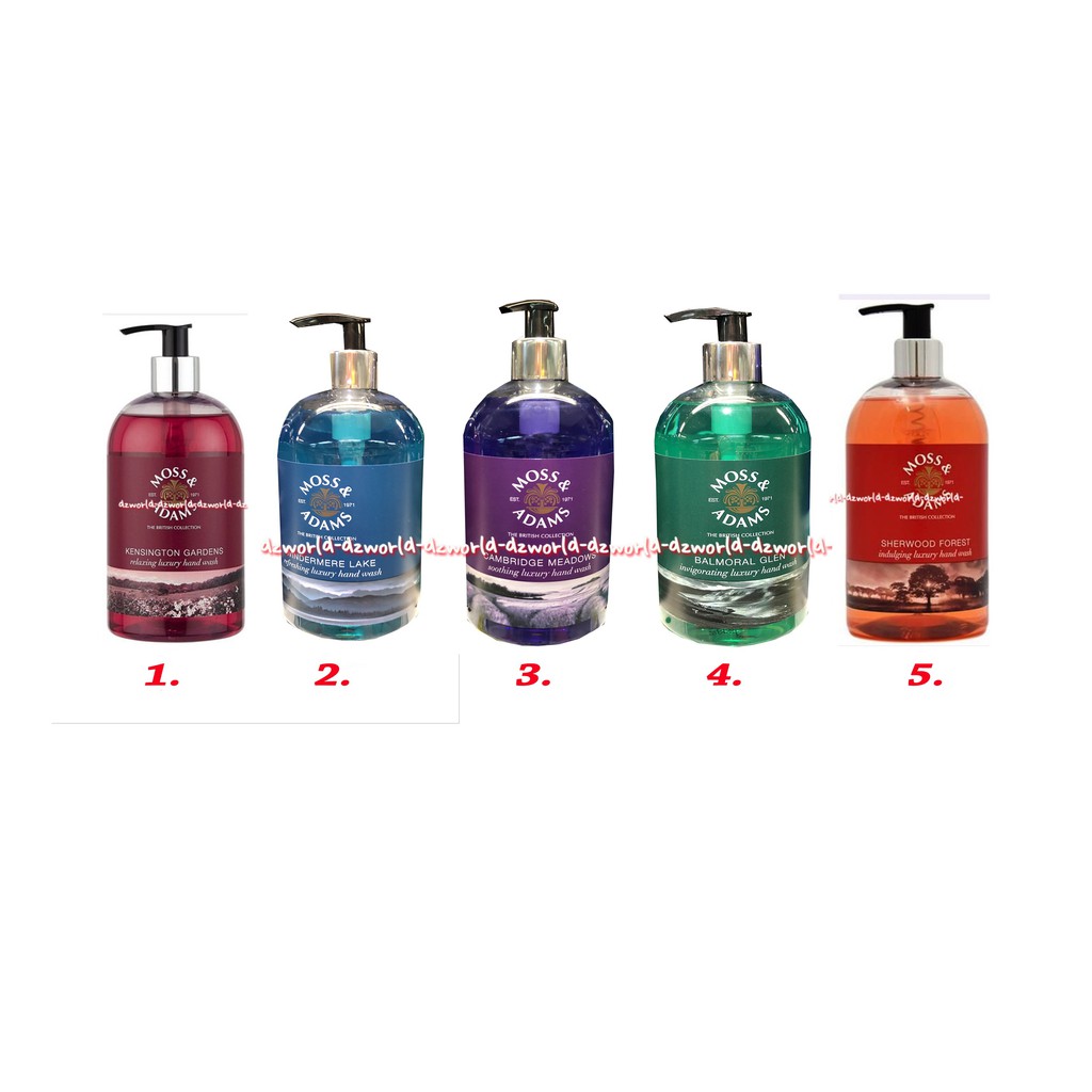 Moss &amp; Adams Kensington 500ml Gardens Relaxing Luxury Hand Wash 500ml Sabun Cuci Tangan Cair Moss Adams Kengsington Handwash