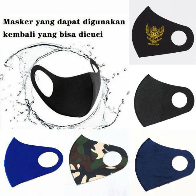 (bisa Cod) Promo!!! Masker K-pop Korea Masker Scuba Premium Lokal Bisa Di Cuci