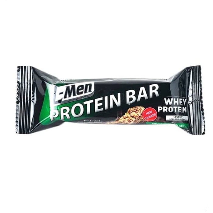 

Snack Tinggi Protein dan Rendah Lemak L-Men - Whey Protein Bar - Chocolate - 22 gr Snack Fitness