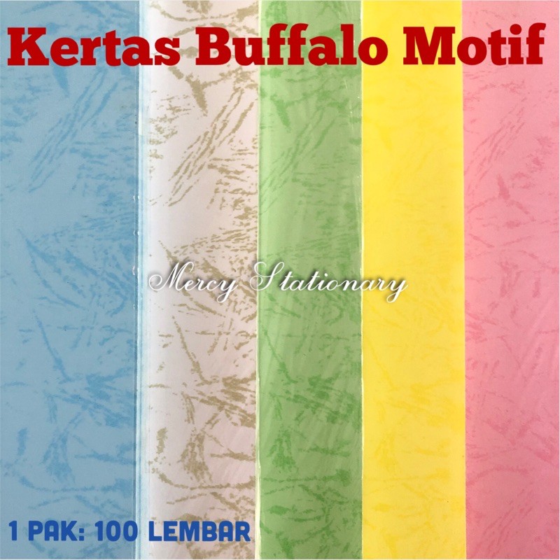 Kertas Cover Buffalo Polos 150 Gr A4 F4 Folio Bufalo Motif Hitam Bufallo Putih Jilid Makalah ...