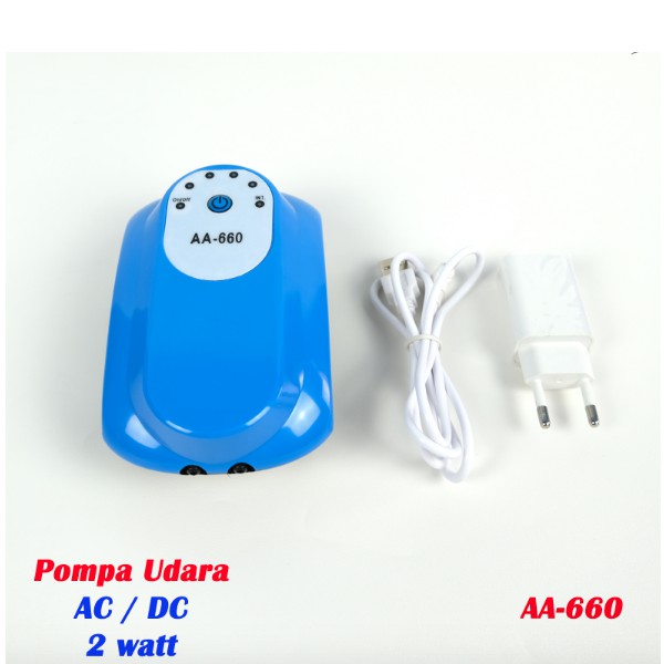 Sakkai Pro AA-660 Aerator AC DC Pompa Udara Aquarium Airator ACDC