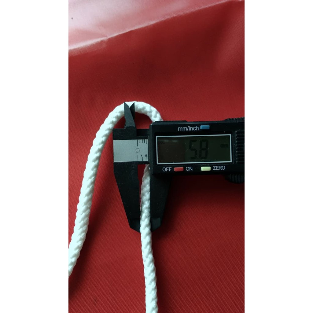 Tali Kur Kepang Poly 6 mm - Putih - Putih