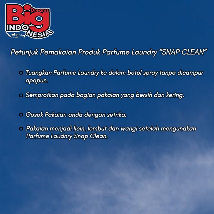 Parfume Laundry Pewangi Pelicin Pakaian Pengharum Baju Setrika Laundry Snap Clean 4 Liter