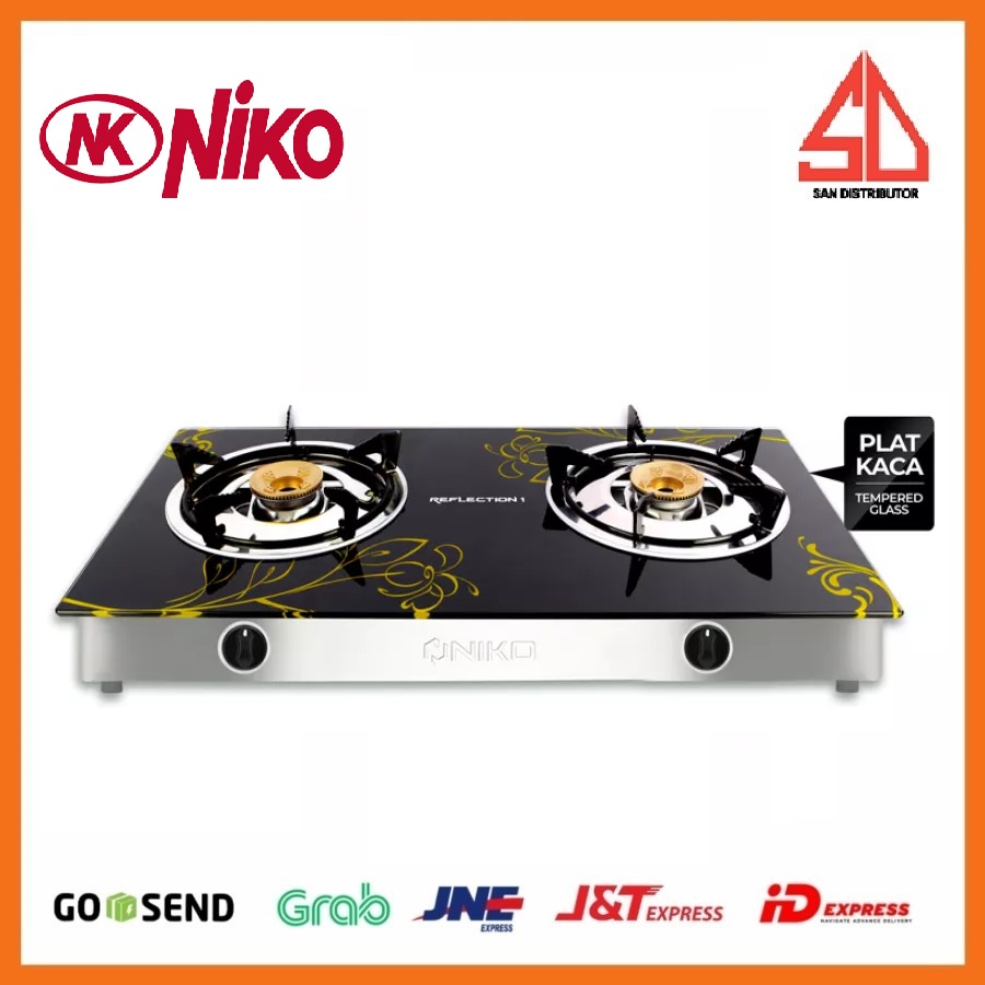 NIKO Kompor Gas 2 Tungku Kaca - Reflection 1 ORI