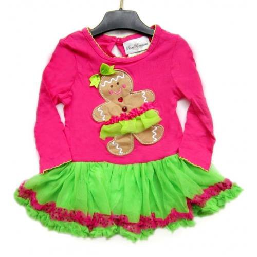 DRESS TUTU PINK HIJAU BAJU CHRISTMAS ANAK