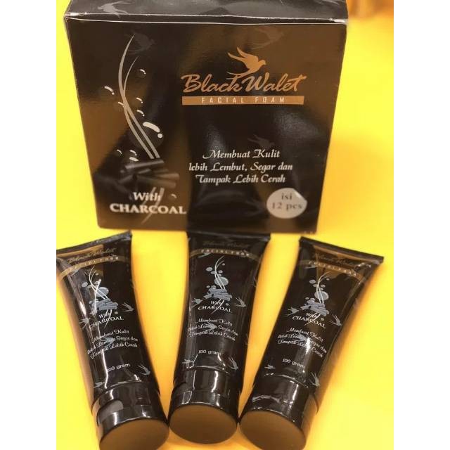 ✨ AKU MURAH ✨Black Walet Facial Foam With Charcoal / 100gr