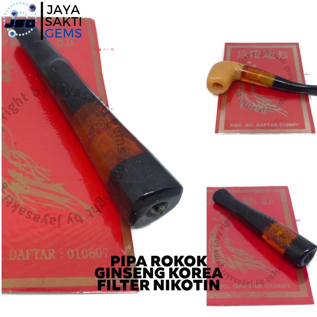 Pipa Cangklong Once Gingseng Korea Filter Penyaring Nikotin