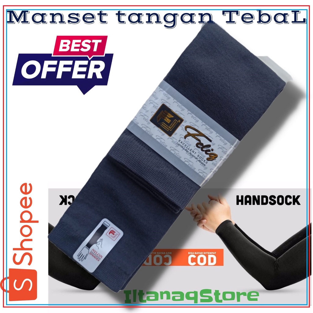 Manset Tangan Pria dan Wanita Tebal dan Panjang Manset Tangan Muslimah Manset Lengan Sarung Lengan SERI 02