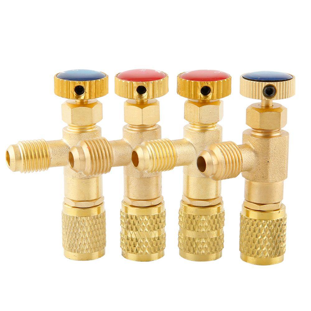Solighter Safety Valve Adapter Charging Ac1Per4 &quot;5 /16&quot; Inch Male/Famale Alat Pendingin