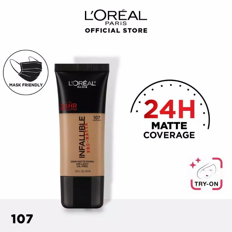 

LorealPromatteFondationshade107&101