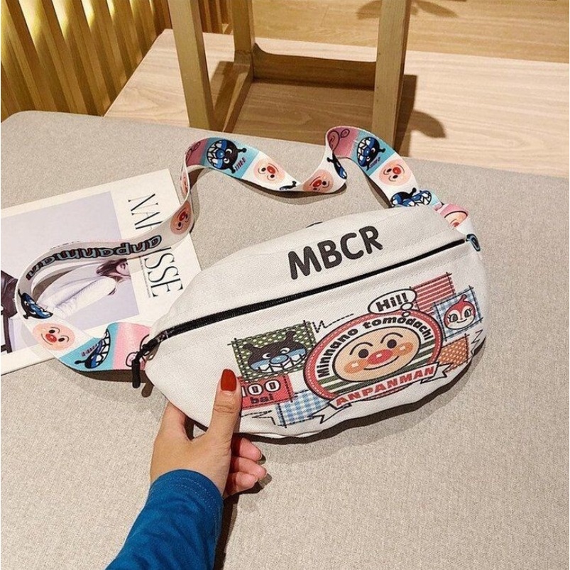 MBCR Tas Selempang Waist Bag Wanita Remaja Canvas Cute Korean Style By Chikoisme NR