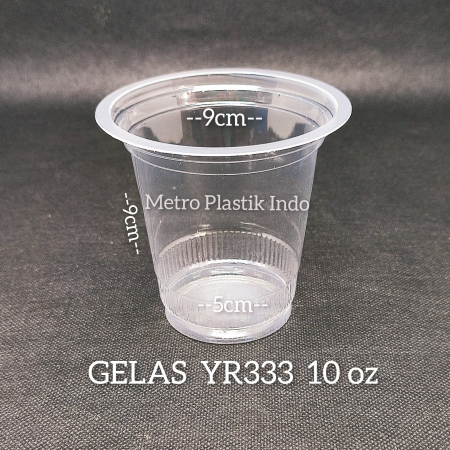 Gelas Plastik Bening 10oz Isi 50pcs | Cup Plastik Minuman 10 oz