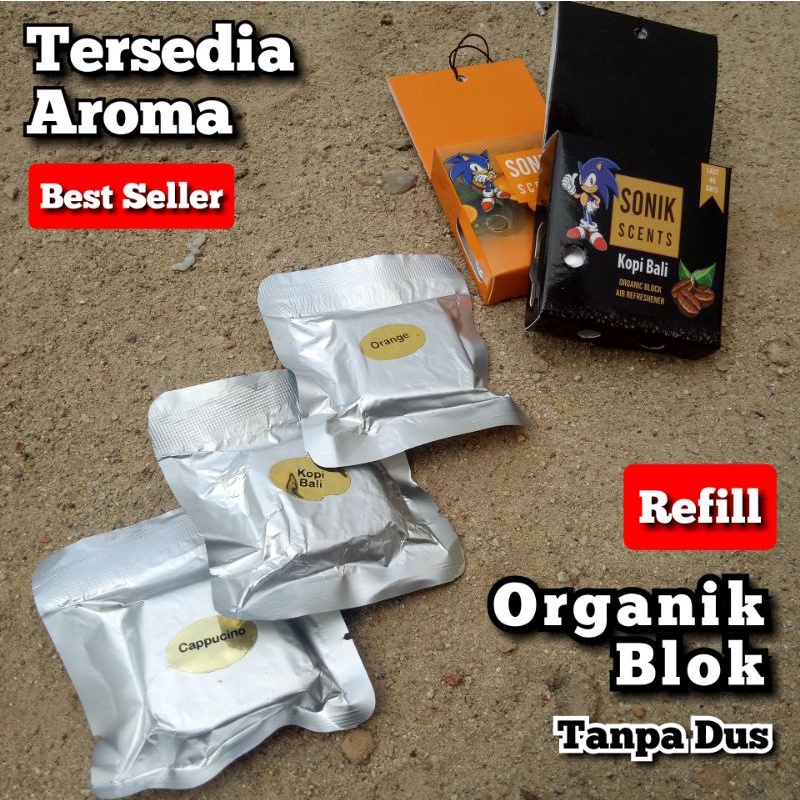 Refill Organik Blok Parfum Mobil &amp; Ruangan Sonik Scents Harga Grosir Terjamin