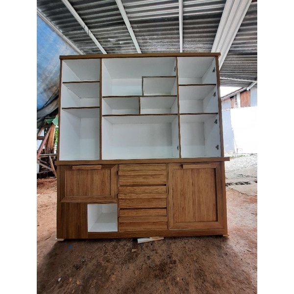 lemari dapur rak dapur minimalis modern hpl