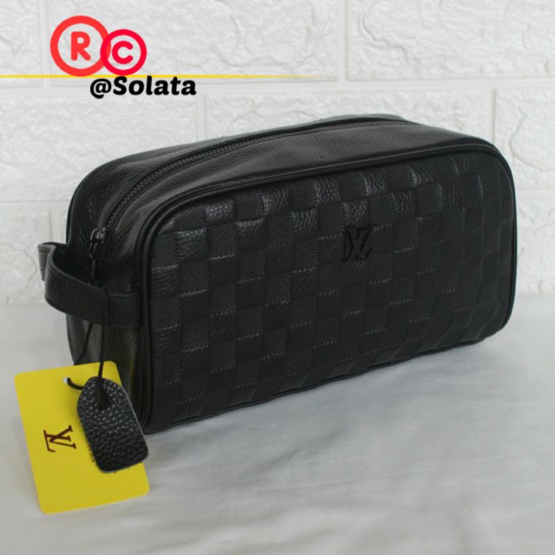 Handbag Pria Wanita / Clutch Bag Kulit Asli / Pouch Bag Super