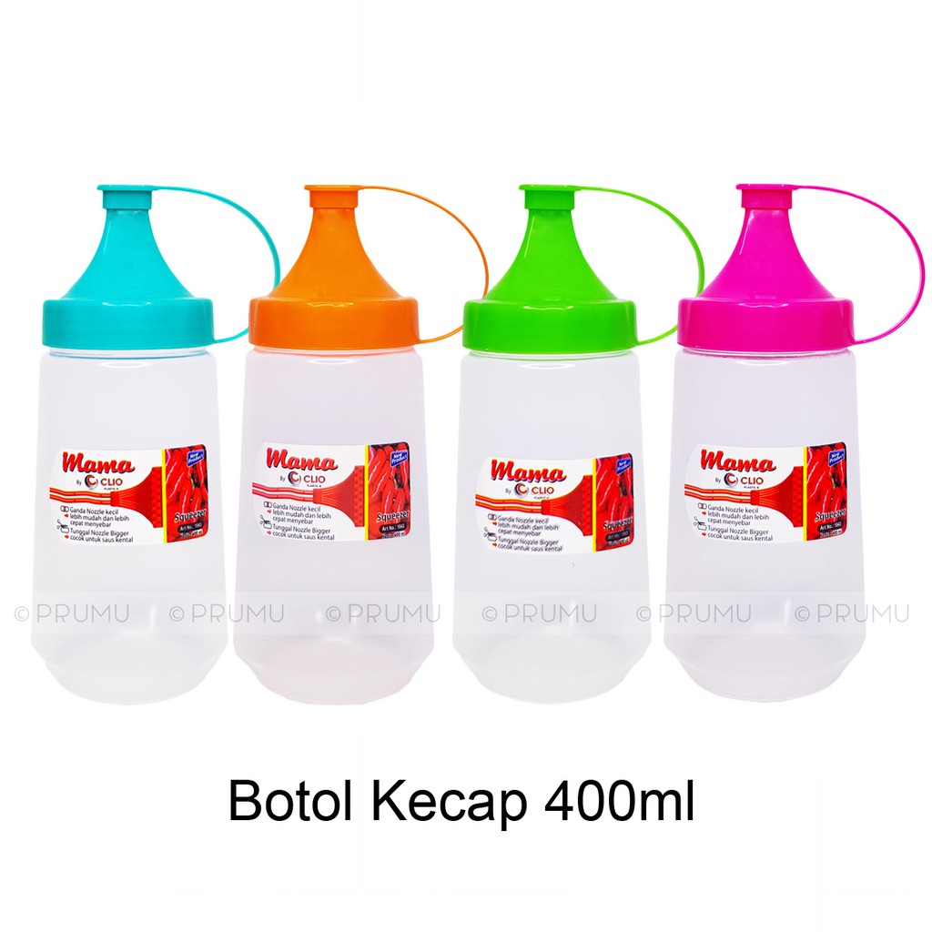 Botol Kecap 400 Ml | Botol Saos | Botol Mayonnaise | Squeeze Sauce Bottle - Clio Mama