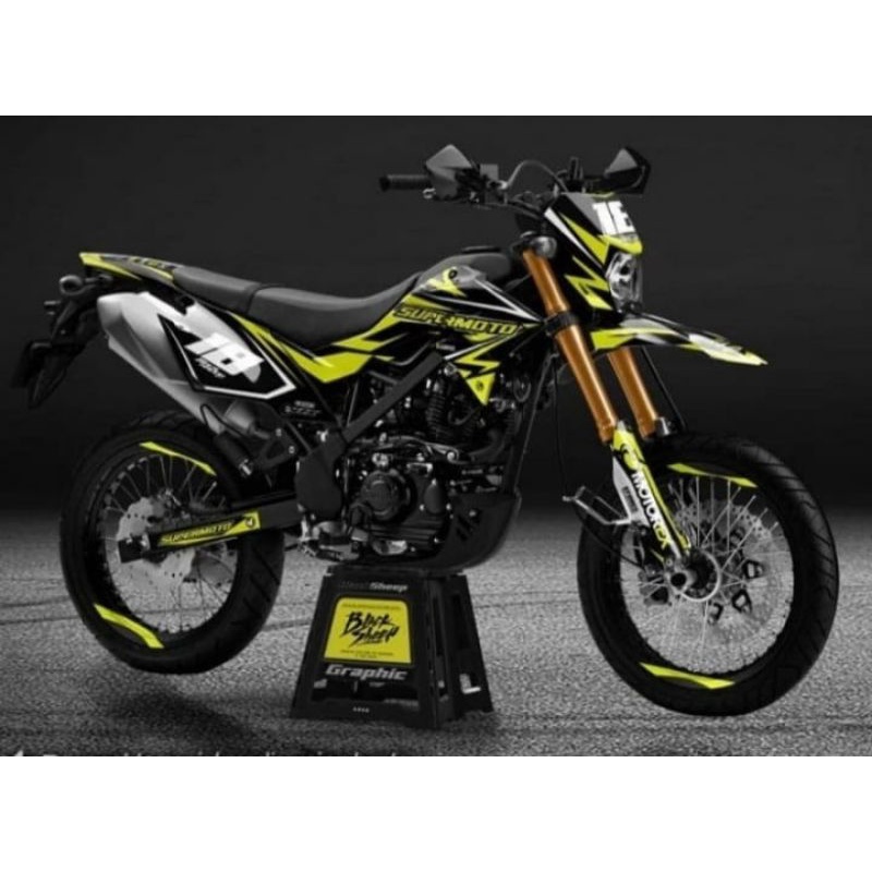 Decal stiker klx bf kuning custom