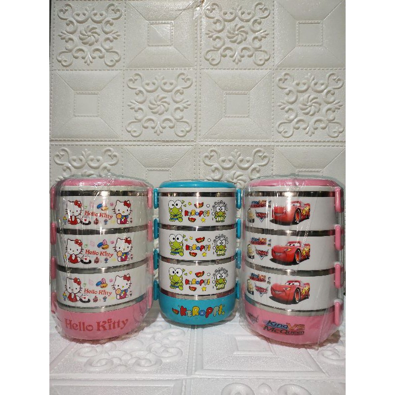 Rantang Bekal 3 Susun Karakter Anak Hellokitty Cara Keropi