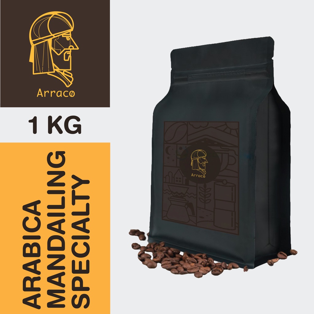 

ARRACO KOPI - Arabika Mandailing Specialty 1KG Biji / Bubuk | Full-washed - Medium Roasted