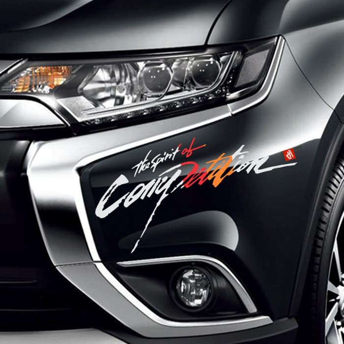 The Spirit Of Competition Mitsubishi Stiker Mobil Keren Murah 55cm