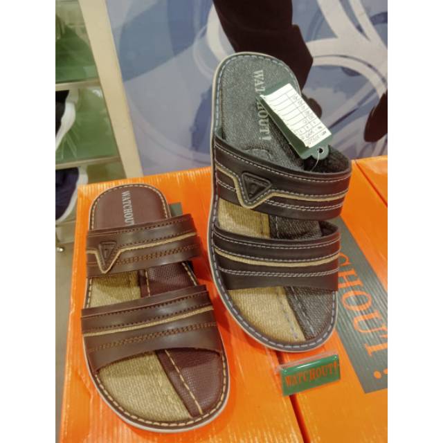 Sandal casual kulit model selop watchout shoes