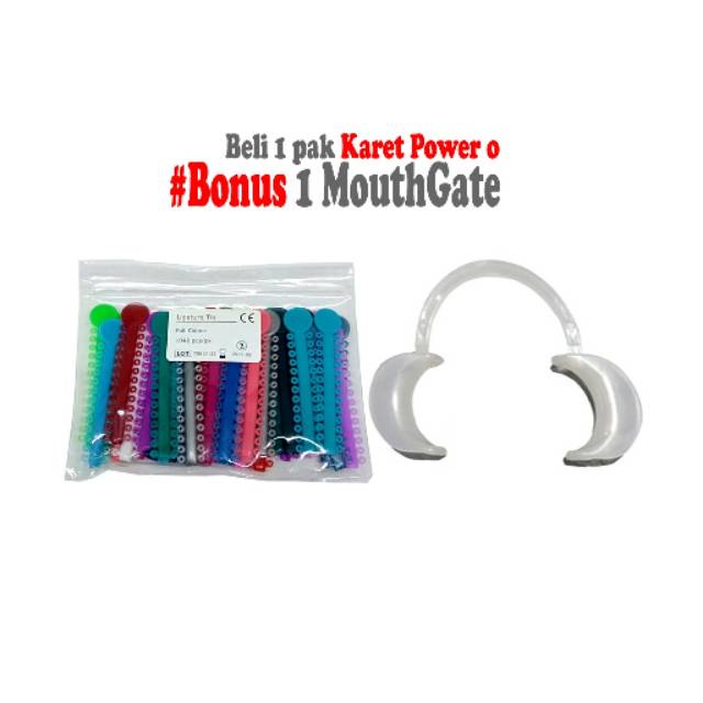 Karet behel power o isi 40 murah bonus mouthgate Shopee