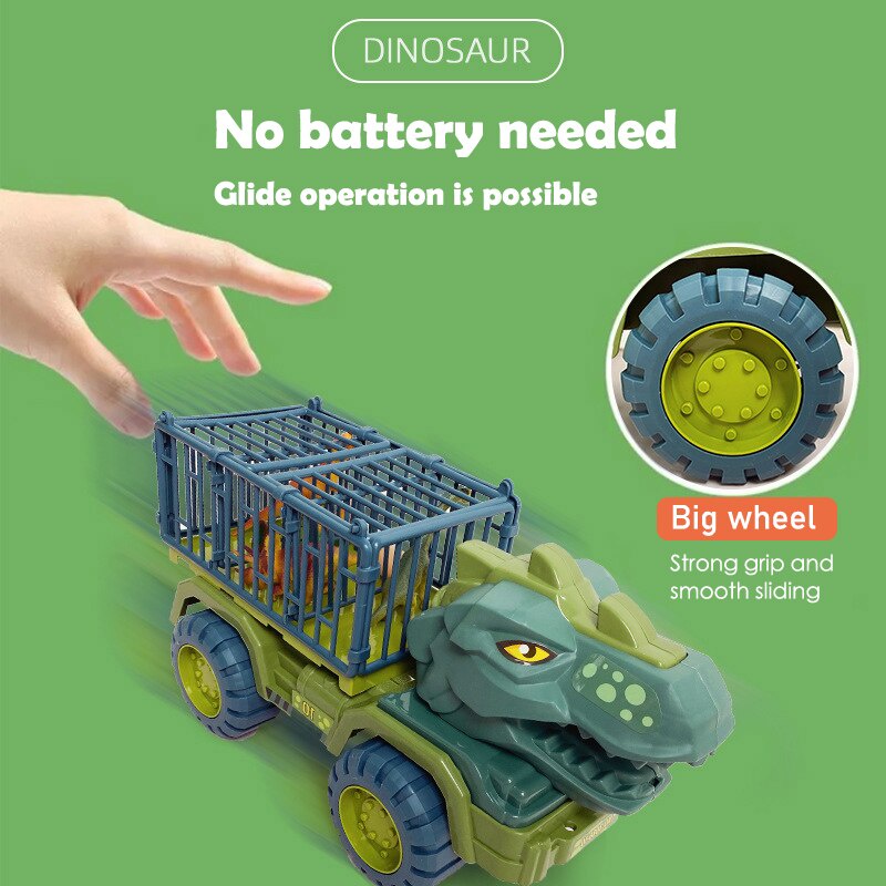 Dinosaur Truck Toy Car Transporter Carrier Set include Dinosaur Figures &amp; Egg Playset Toy Gift