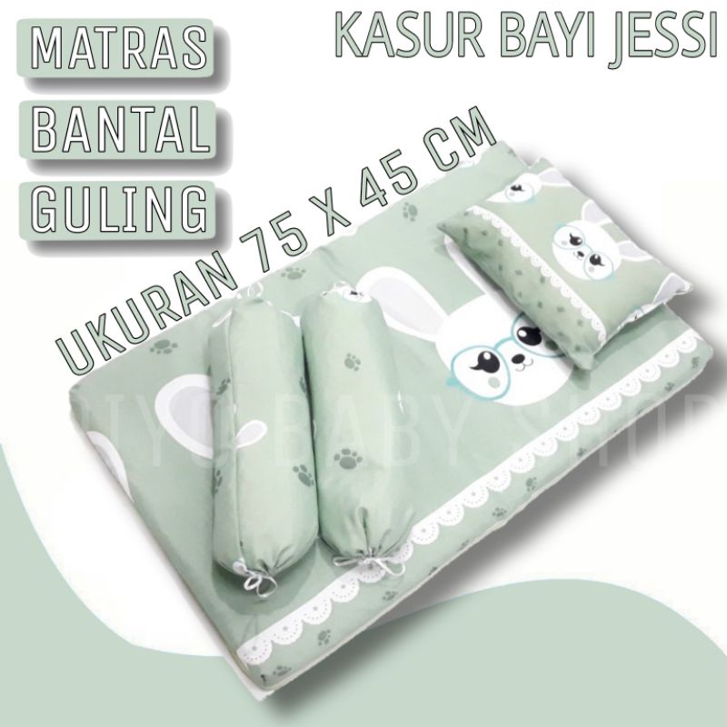 PROMO PAKET PERLENGKAPAN TIDUR BAYI 1 SET LENGKAP/ KASUR BAYI 1 SET/ KOJONG (KELAMBU)/ PERLAK