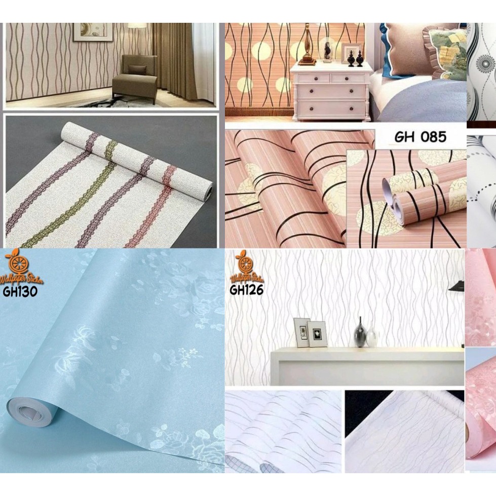 COD TERMURAH !! Wallpaper Dinding Motif TERMURAH 1 KG MUAT 2 pcs 45 cm x 5 meter BEST QUALITY